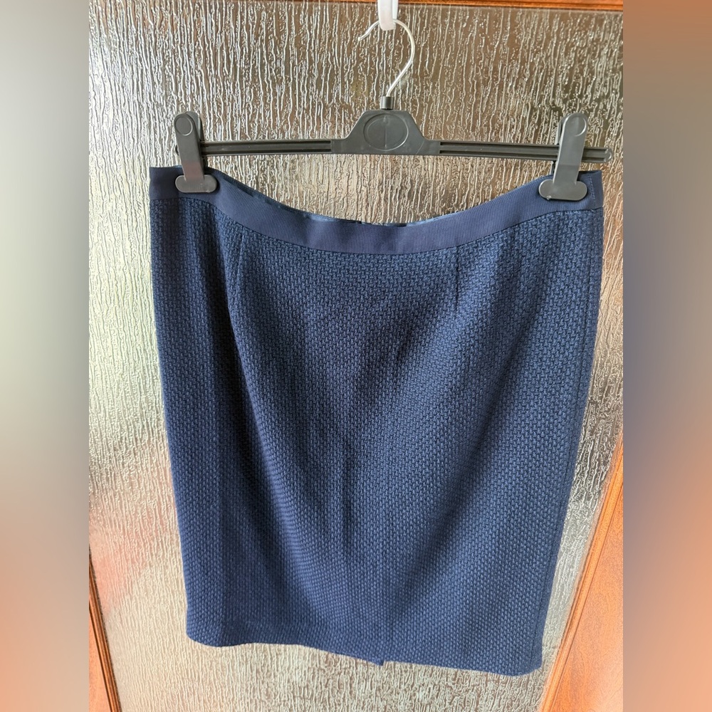 Boden Navy Textured Pencil Skirt Size 12